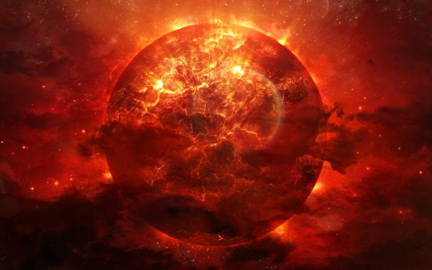 Soleil terre planète étoile géante rouge
