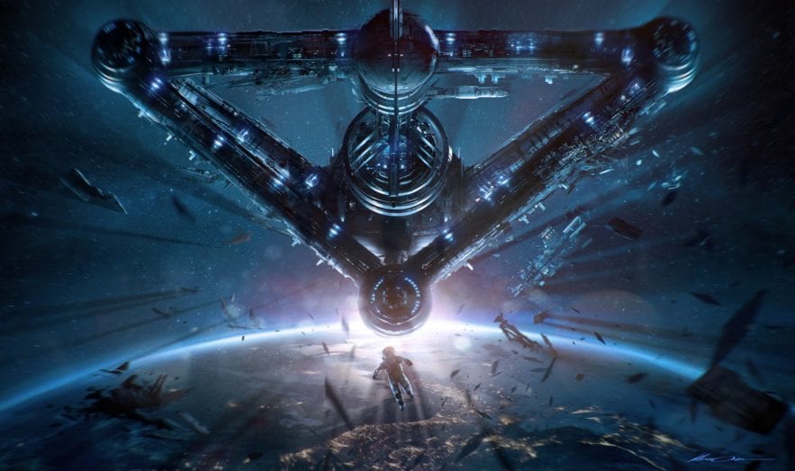 espace exploration astronaute artwork vue artiste