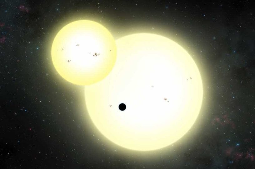 kepler 1647 b vue artiste artistique découverte kepler planète circumbinaire deux soleils
