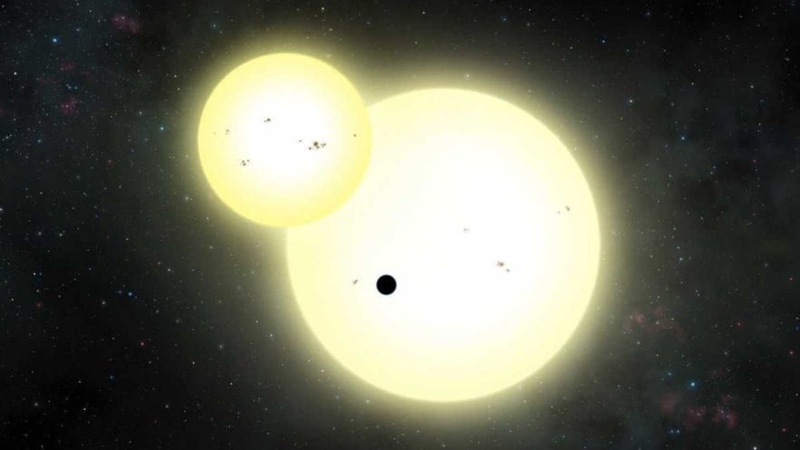 kepler 1647 b vue artiste artistique découverte kepler planète circumbinaire deux soleils