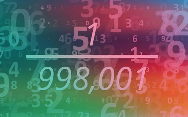 1 division 998001 étrange mathematiques etonnant
