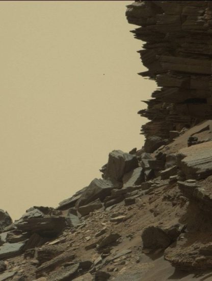 mars roche stratifiée rover curiosity paysage martien mont sharp aeolis mons roches versant colline