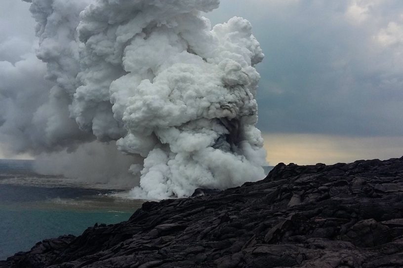 gas hawaii ocean lave effondrement