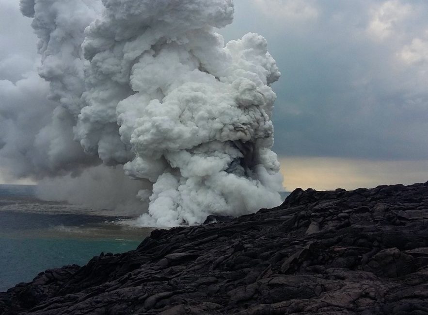 gas hawaii ocean lave effondrement