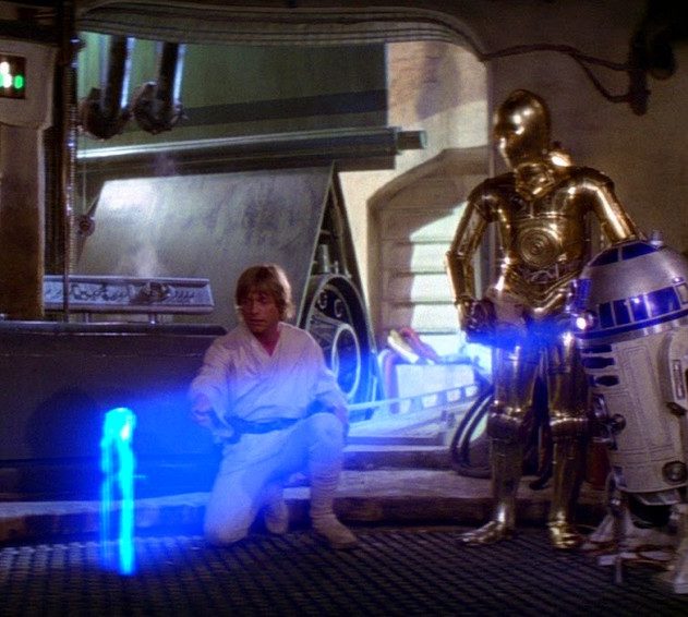 star wars épisode IV new hope hologramme