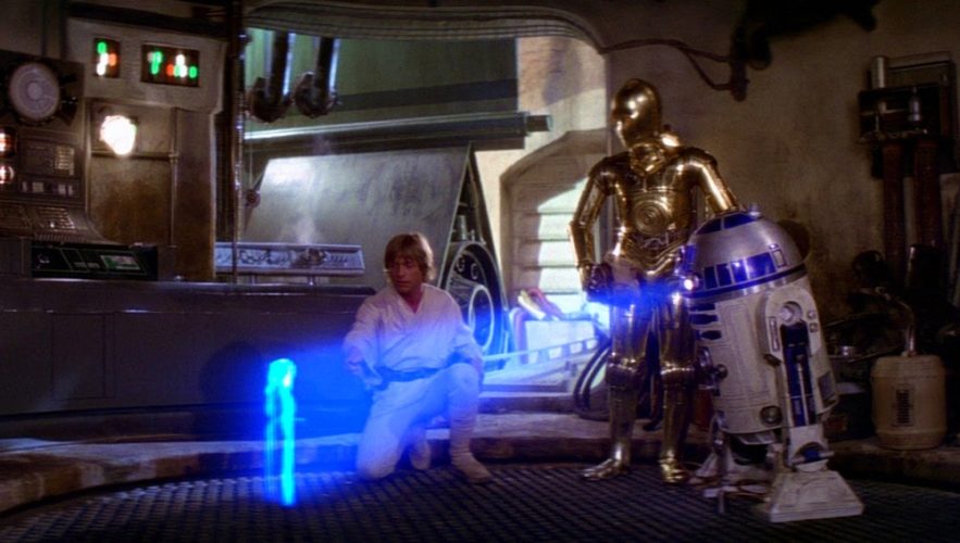 star wars épisode IV new hope hologramme