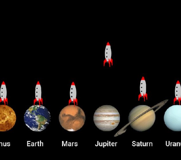 animation vitesse fusée planète gravitation gravité attraction terrestre terre jupiter