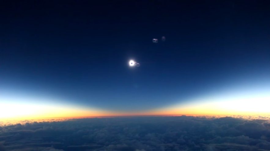 eclipse solaire totale depuis 30km altitude