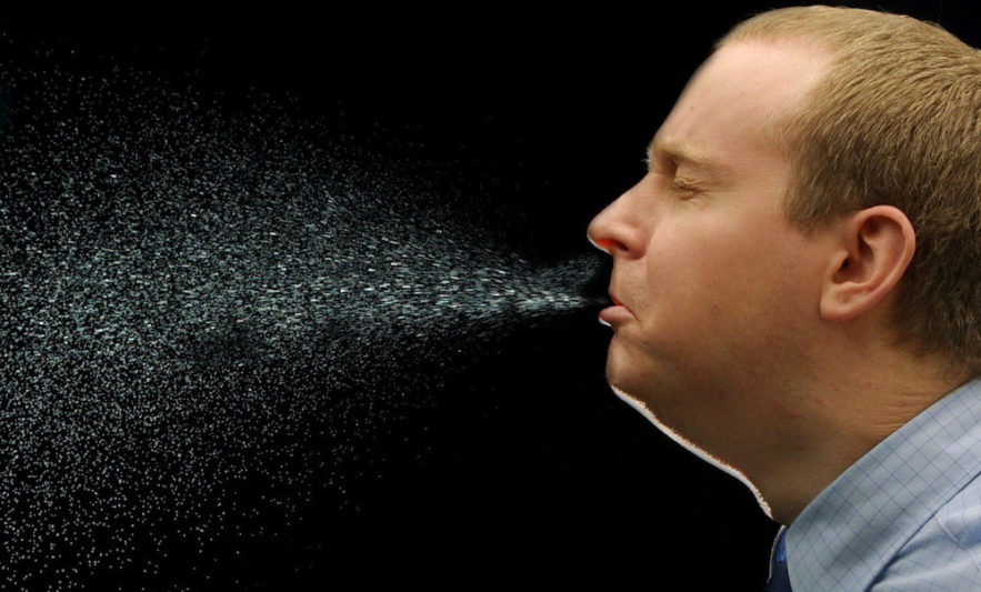 eternuement bacterie bioaerosols air infection