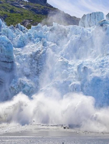 fonte glacier glace élévation du niveau de la mer global réchauffement changement climatique