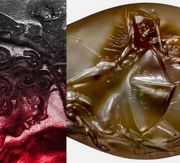 pierre agate guerrier pylos grec
