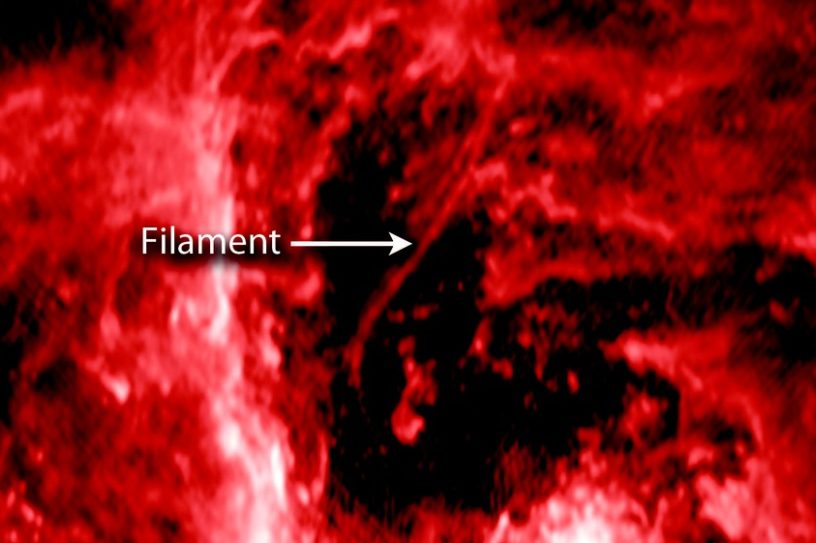 filament trou noir supermassif centre galaxie voie lactée