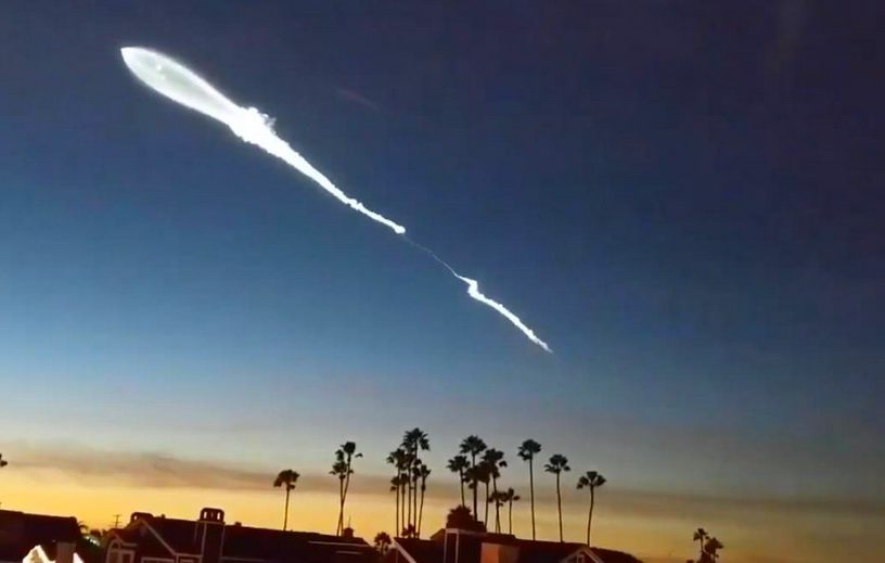 lacement falcon9 fusee lanceur spacex satellites communication orbite basse