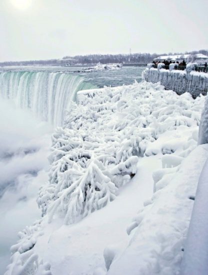 niagara chutes eau gelee froid extreme canada usa