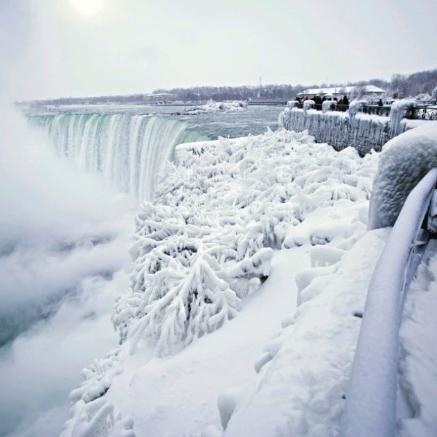 niagara chutes eau gelee froid extreme canada usa