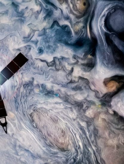 sonde vaisseau spatial nasa juno jupiter nuages gaz