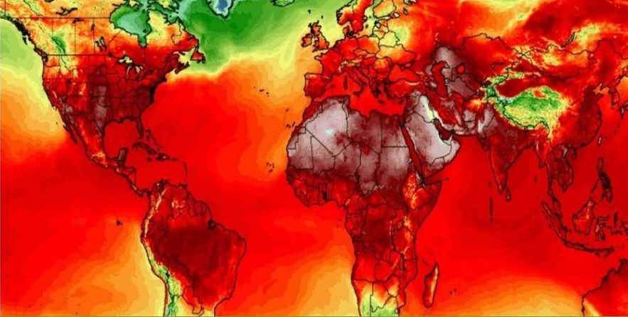 carte monde chaleur temperature