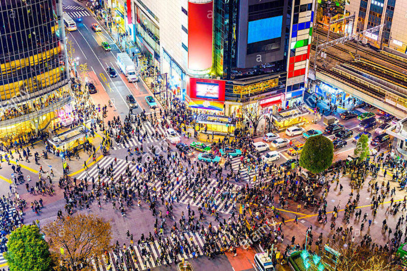 shibuya tokyo japon crosswalk