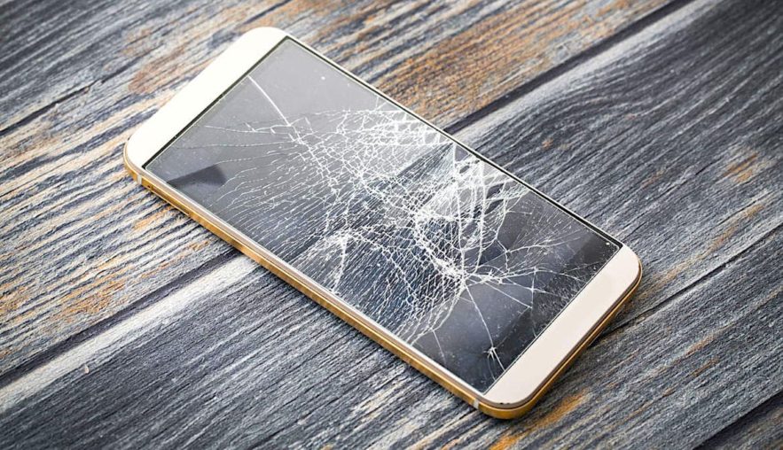 smartphone ecran casse