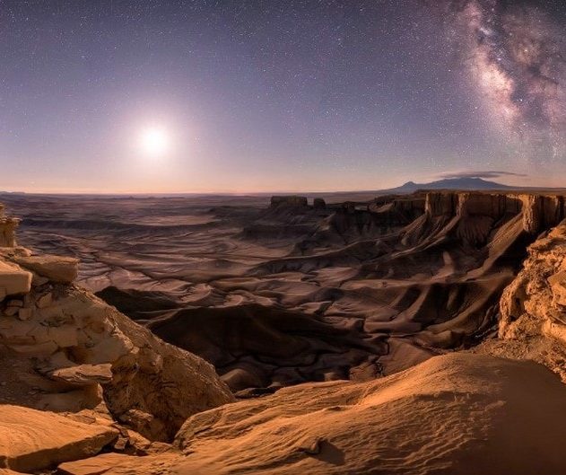 astronomie cliche canyon utah astronomie voie lactee lune