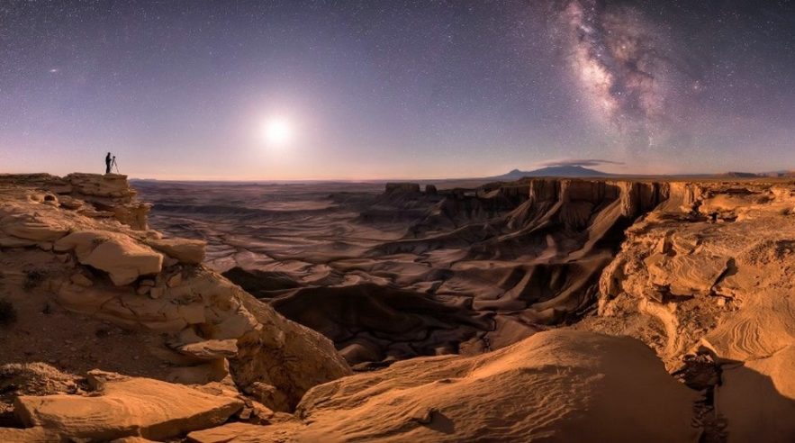 astronomie cliche canyon utah astronomie voie lactee lune