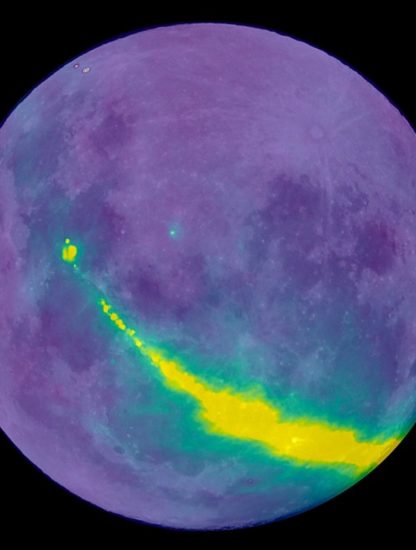 lune reflexion radio galaxie