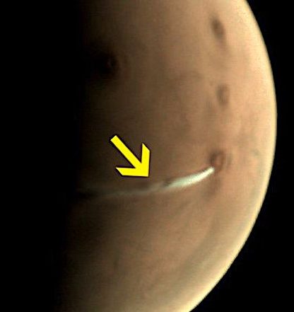 nuage orographique mars