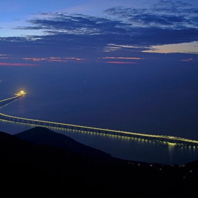 pont chine maritime mer dauphin serpent