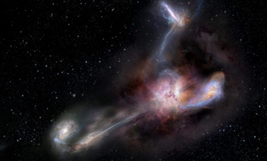 trou noir supermassif galaxie lumineuse