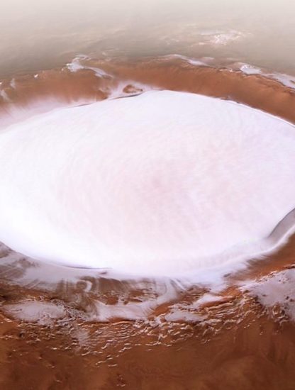 cratere glace korolev mars express