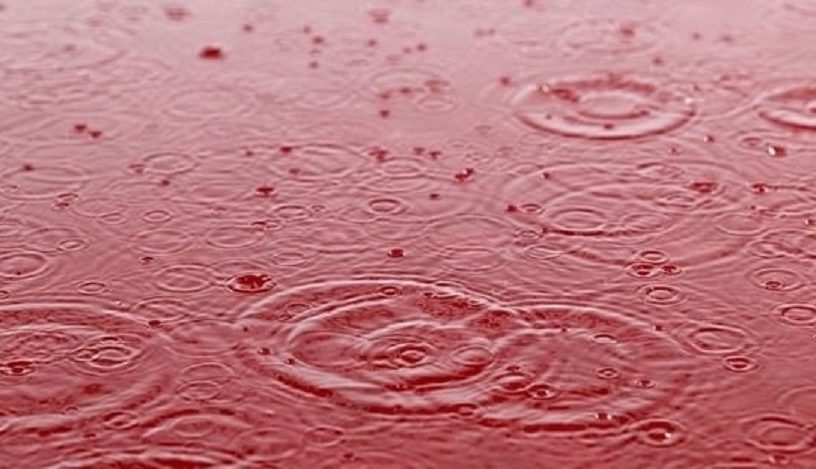 pluie rouge sang