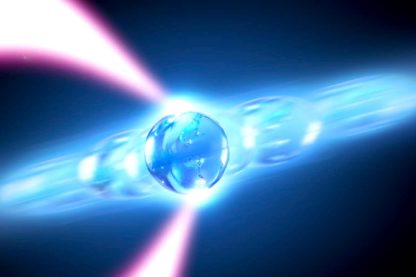 vue artiste laser phonons levitation particule