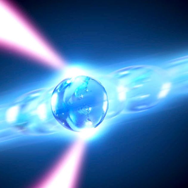 vue artiste laser phonons levitation particule