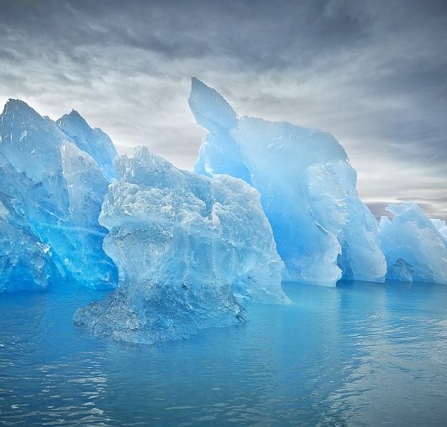 glace bleue