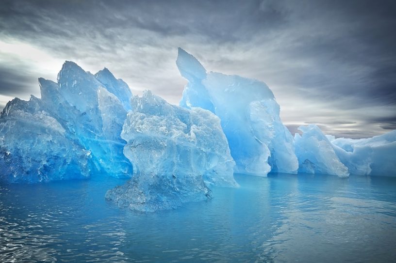 glace bleue