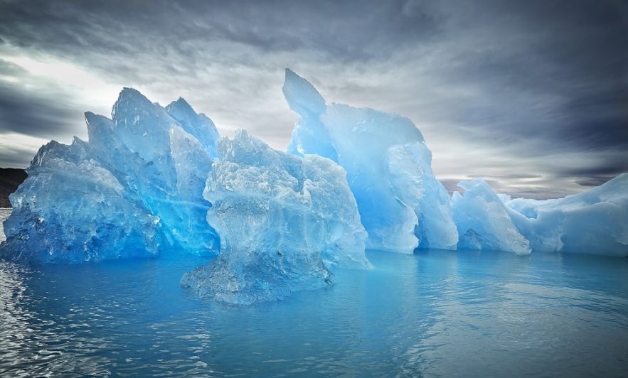 glace bleue