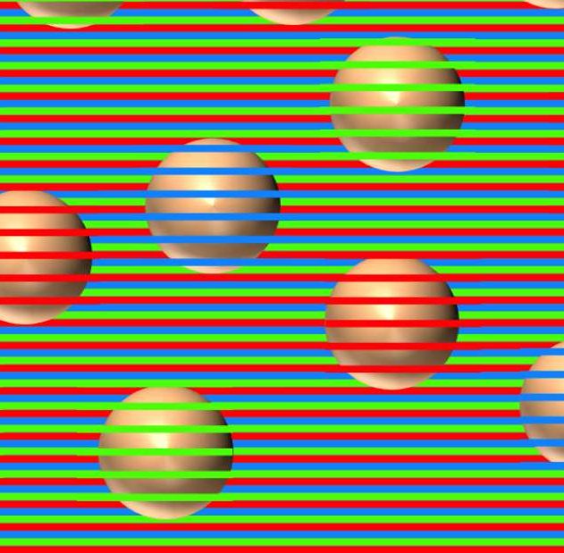 illusion confetti spheres couleurs