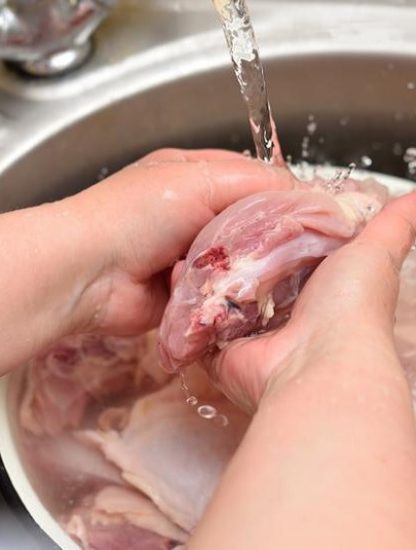 laver viande crue