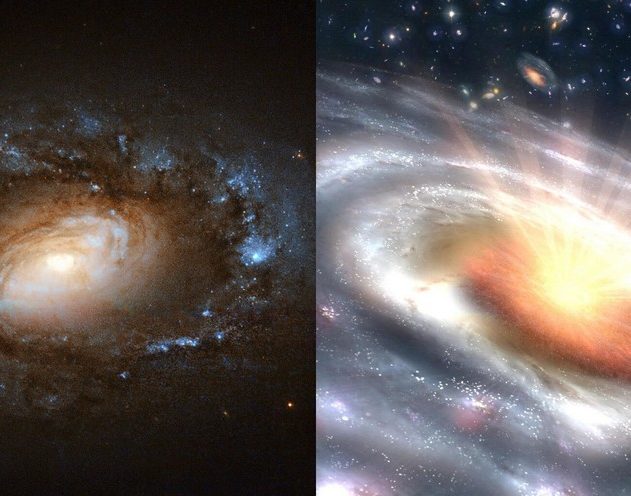 galaxie quasar transformation rapide