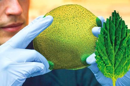 feuille artificielle produit gaz synthetique syngas