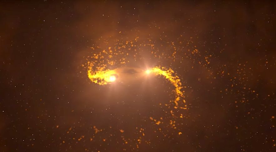 nouvelles images et simulation formation systeme etoiles binaires