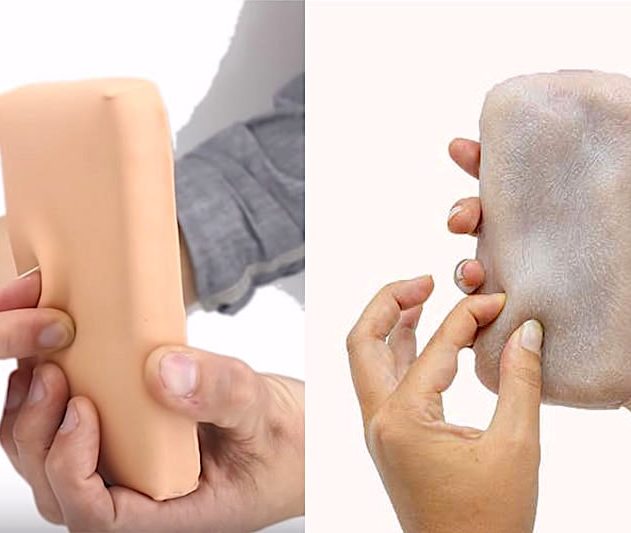 skin-on peau artificielle humaine smartphone