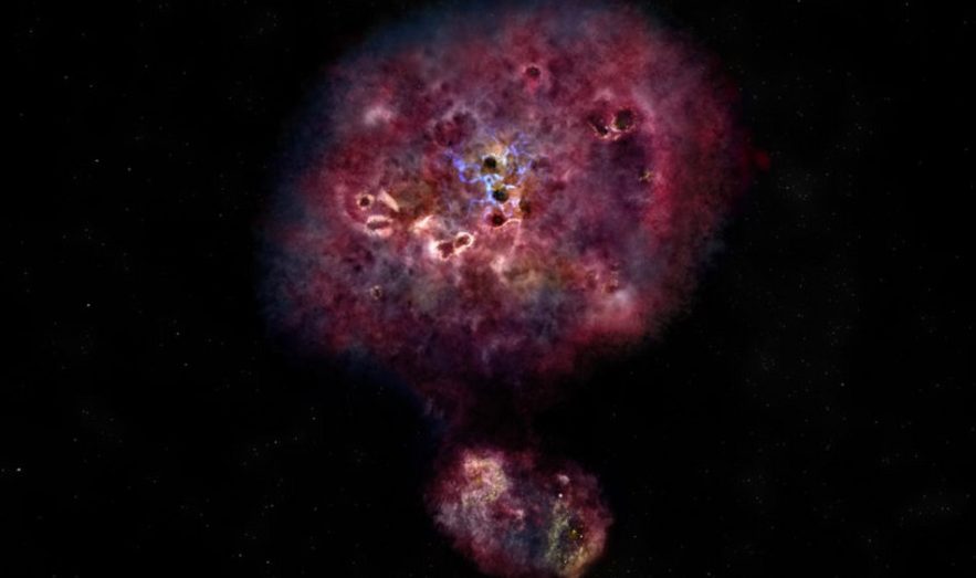 galaxie formation etoiles univers primitif jeune big bang massif massive