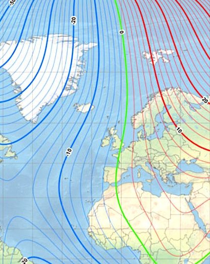 pole nord magnetique deplacement rapide siberie carte poles 220