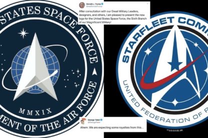 united states space force vs starfleet logo star trek ressemblance
