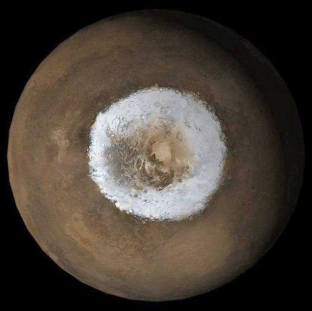 glace sud mars