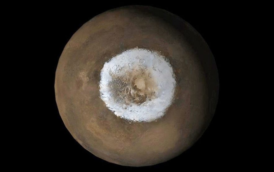 glace sud mars
