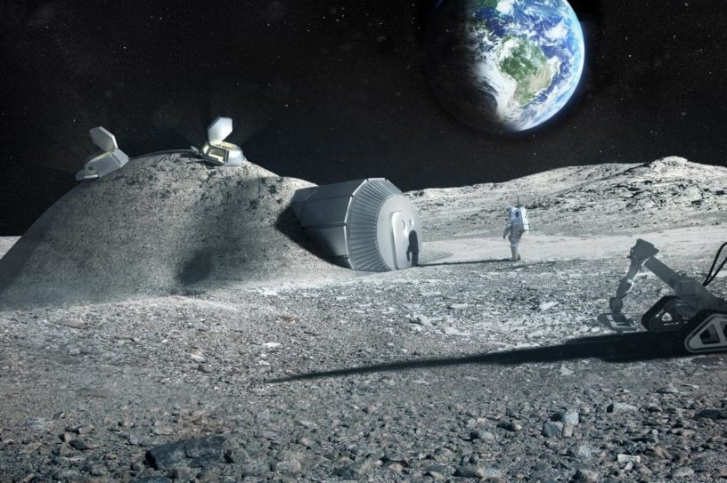 étude urine matériau construction bases lunaires