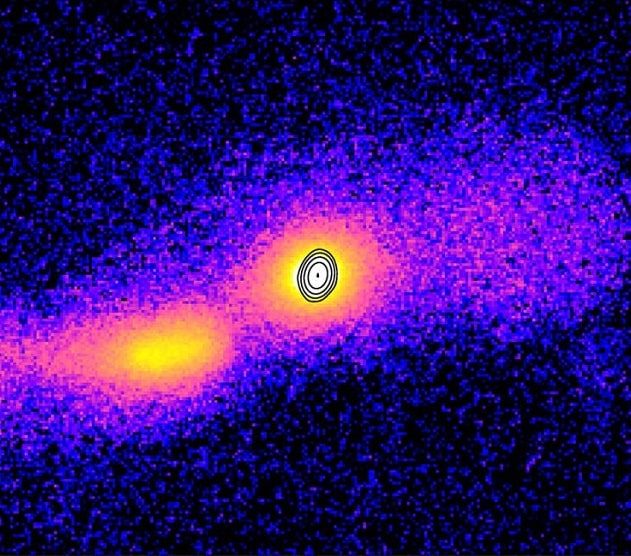 collision galaxies jet