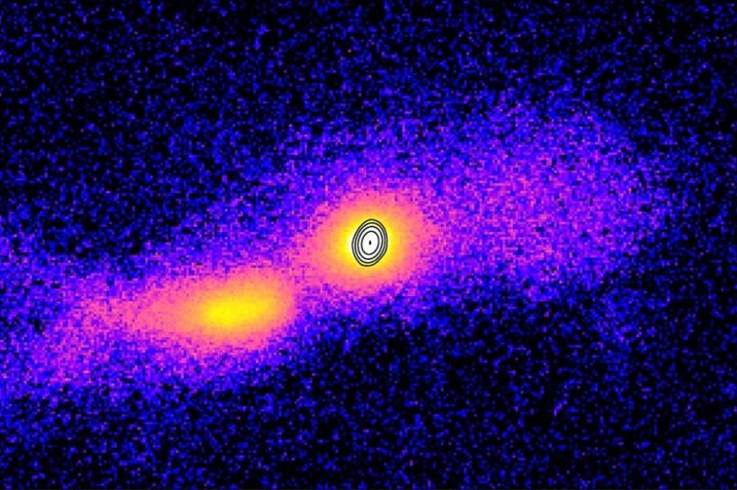 collision galaxies jet